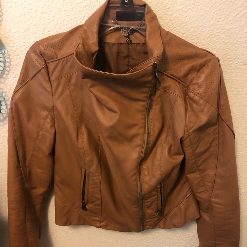 Nicole Miller faux leather jacket